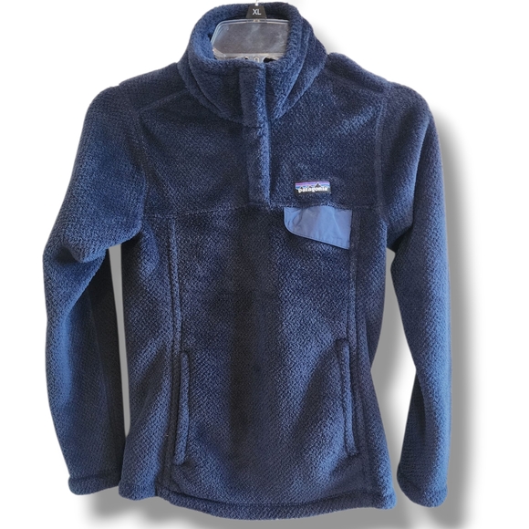 Patagonia Dark Blue Re-tool  Snap Fleece Pullover XXS - Picture 1 of 11